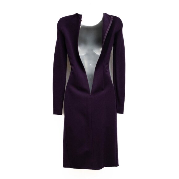 Stella McCartney Dress Sz 36 Plum Purple Pleated Asymmetrical Whimsigoth - Picture 5 of 9